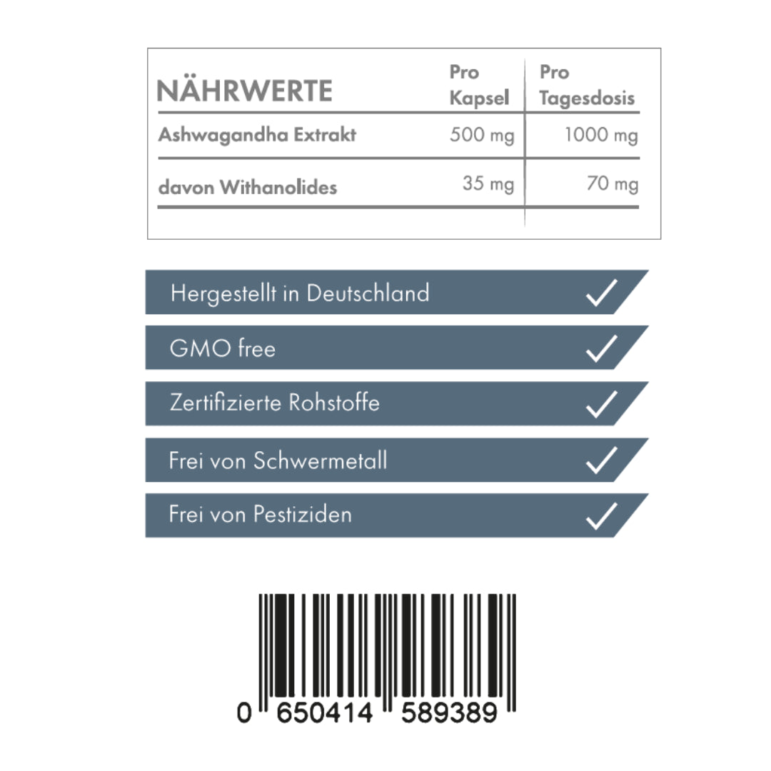 ZNT Nutrition Ashwagandha - 90 Kapslen