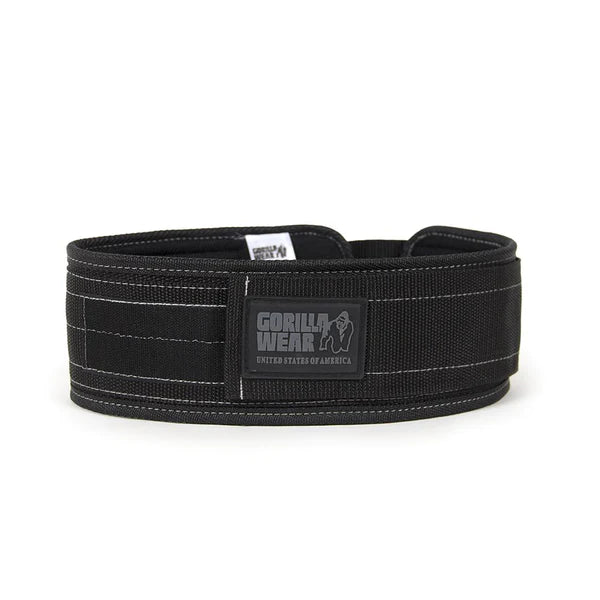 Gorilla Wear 4 Inch Nylon lifting Belt - Schwarz/Grau