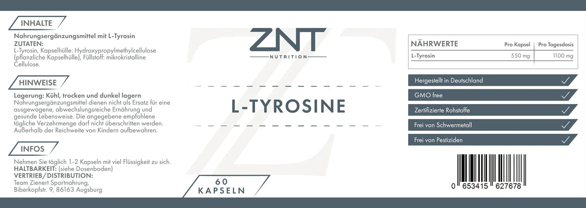 ZNT L-Tyrosine 60 Kpseln