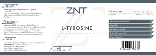 ZNT L-Tyrosine 60 Kpseln