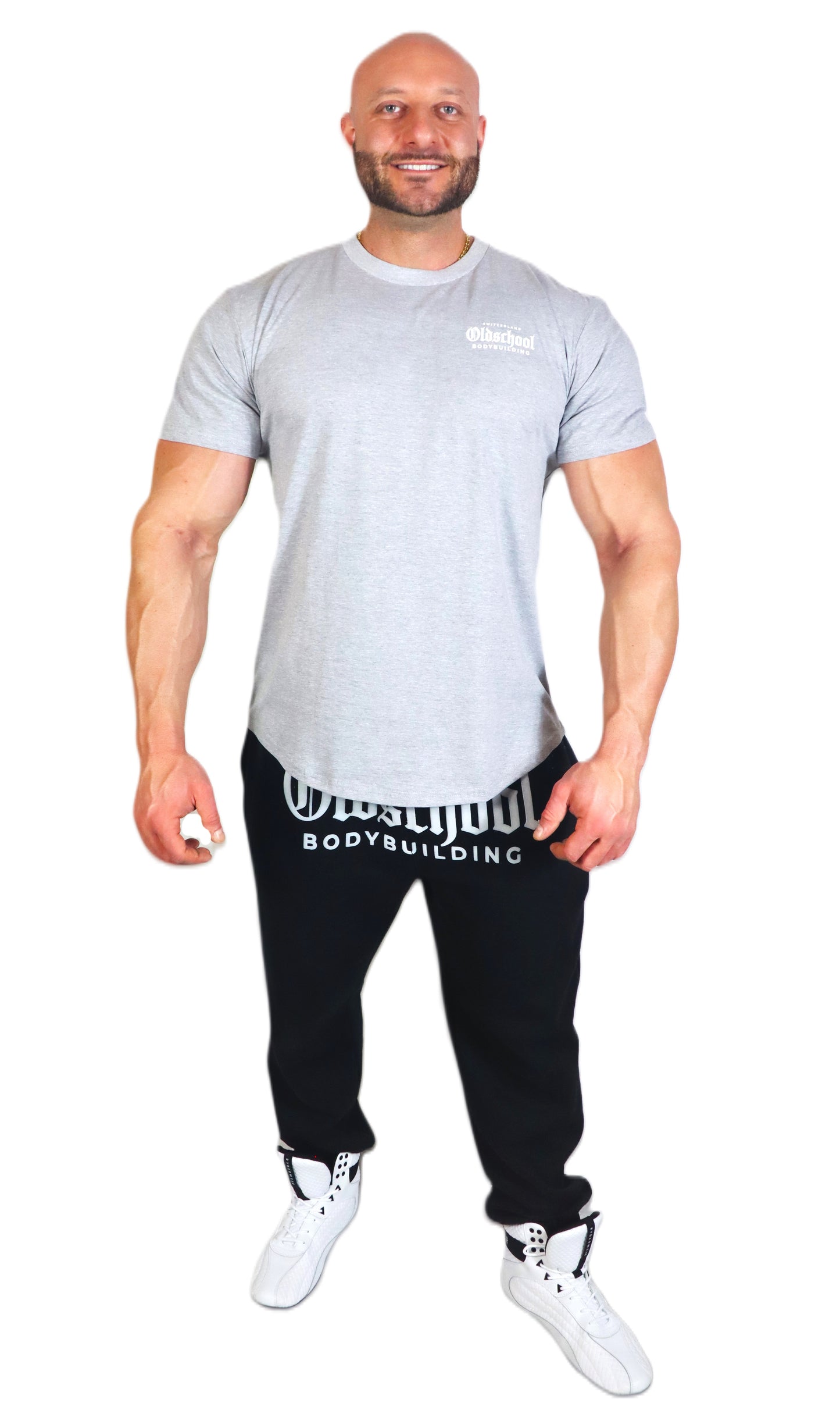 CLASSIC T-SHIRT GRAU/WEISS