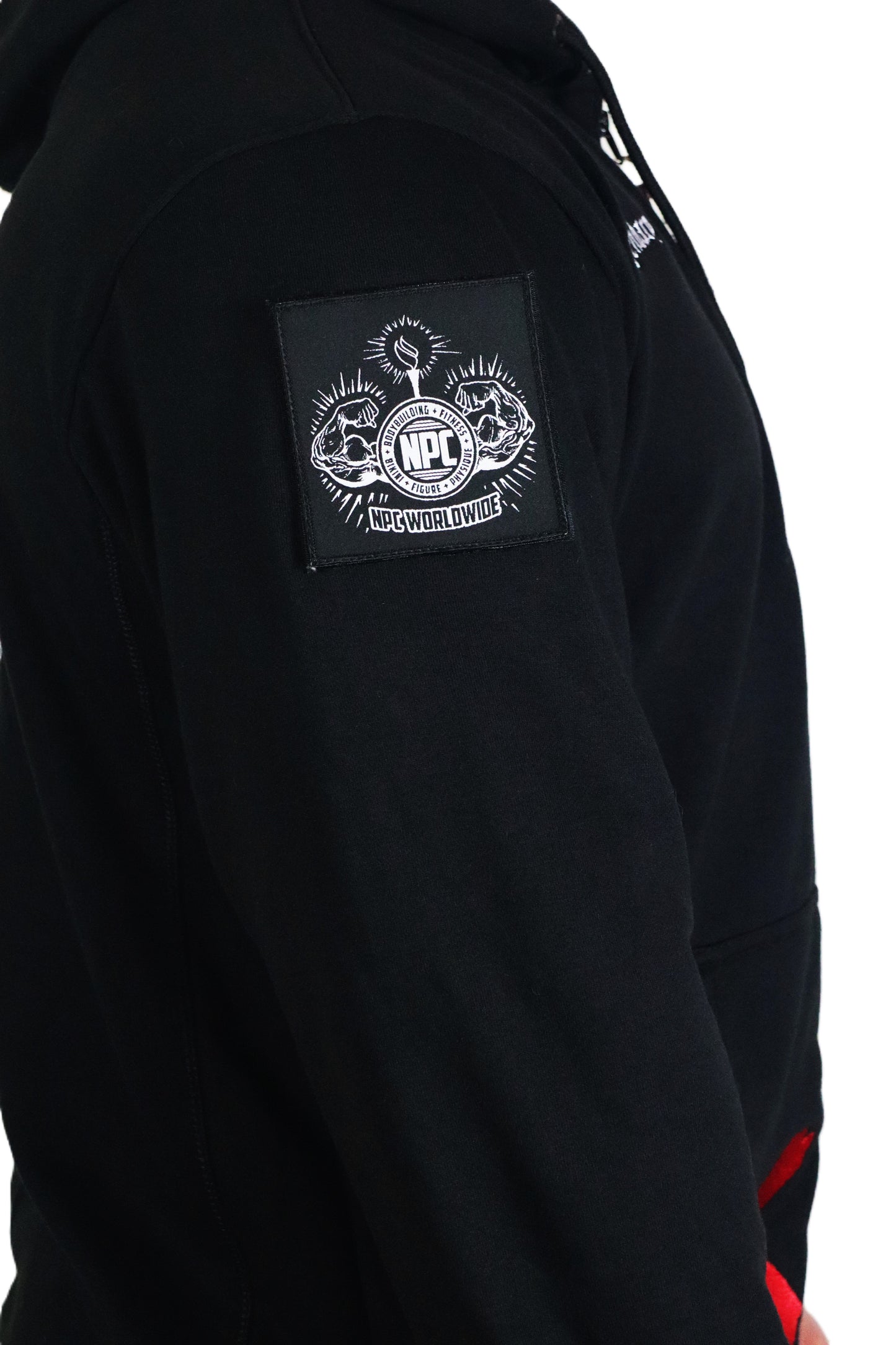 LEGACY BADGES ZIPPED HOODIE SCHWARZ/ROT