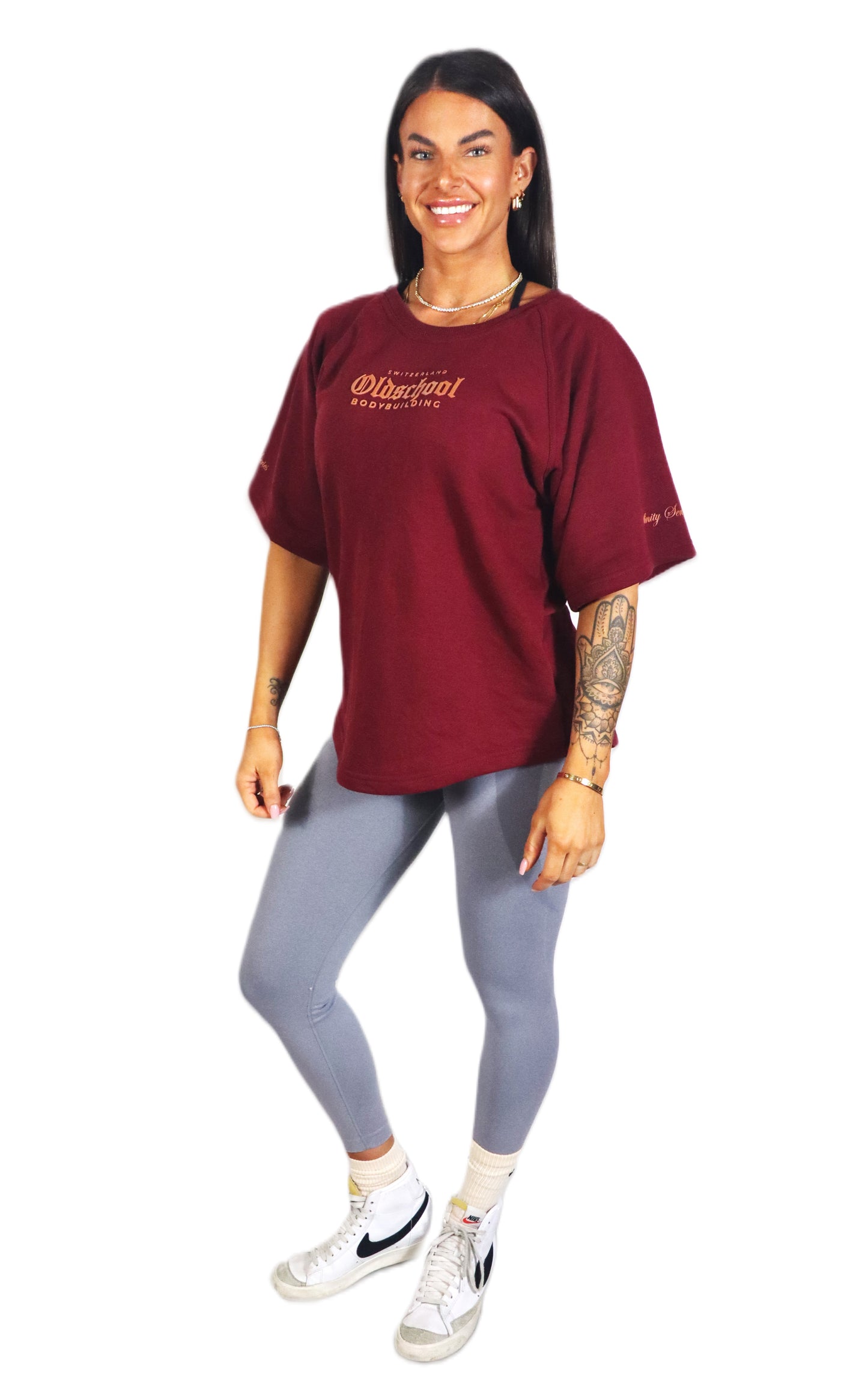 INFINITY SERIES CLASSIC OVERSIZED SHIRT BORDEAUX/GOLD