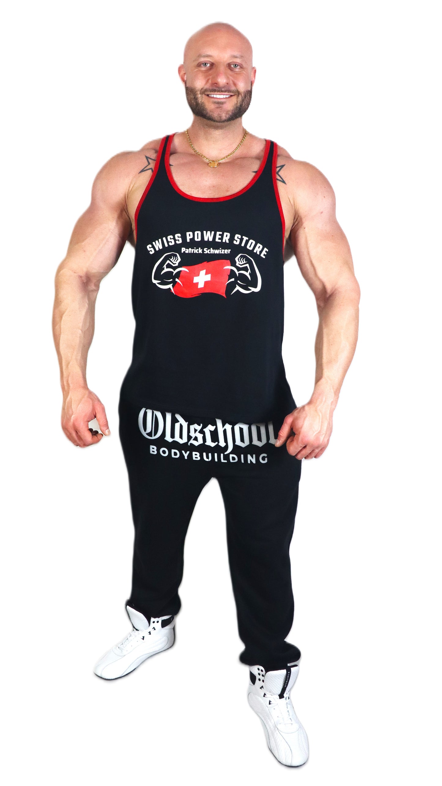 SWISS POWER STORE PUNISHER STRINGER TANK SCHWARZ/ROT