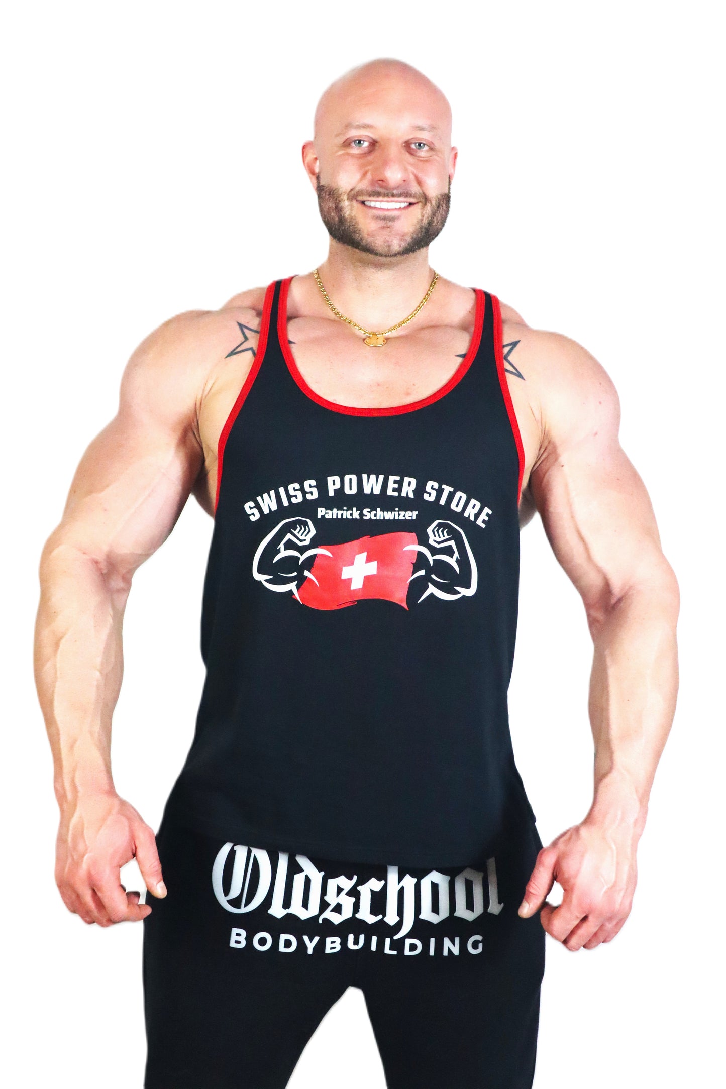 SWISS POWER STORE PUNISHER STRINGER TANK SCHWARZ/ROT