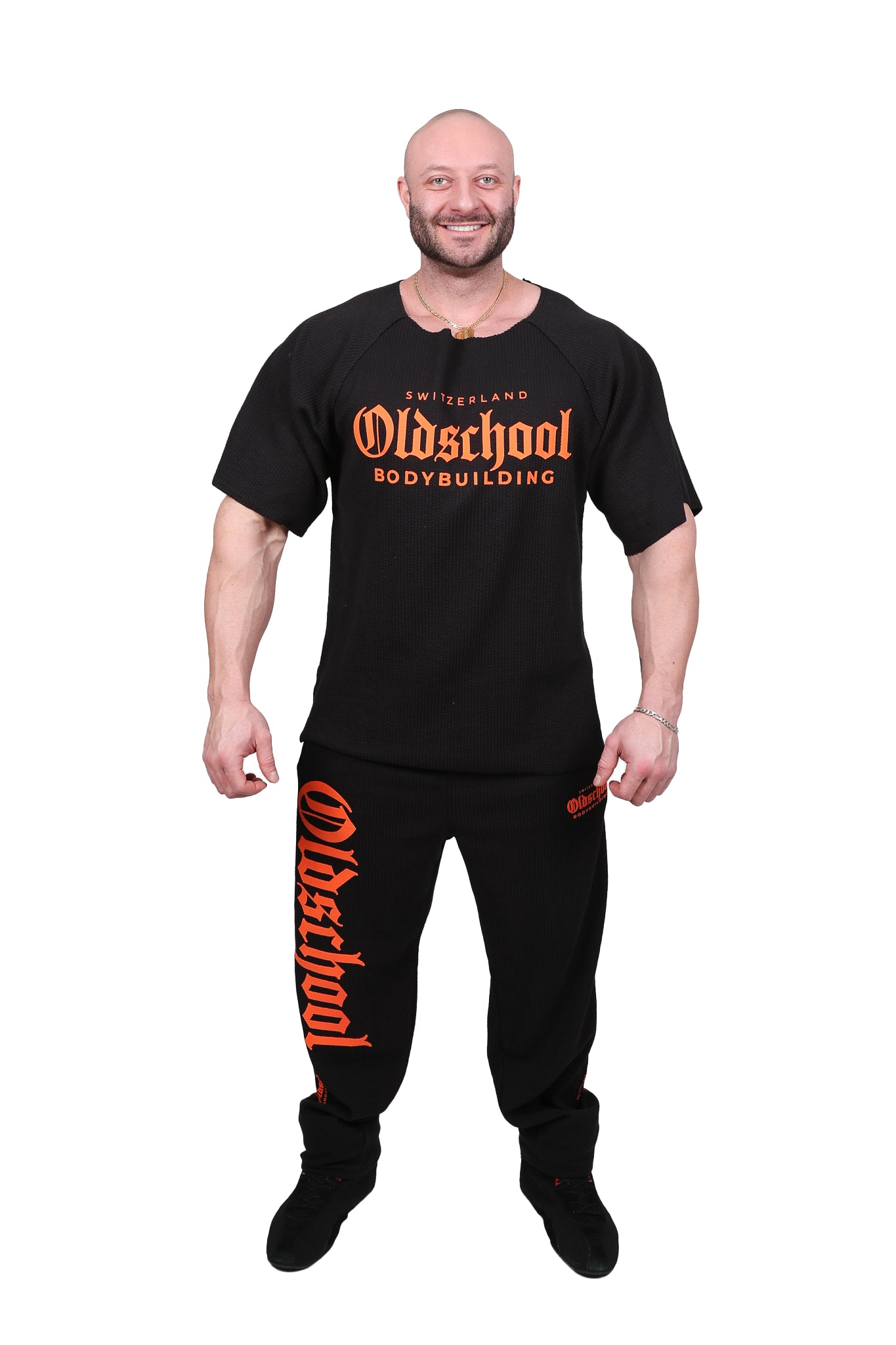 Oldschool Rip Rag Top Schwarz/Orange