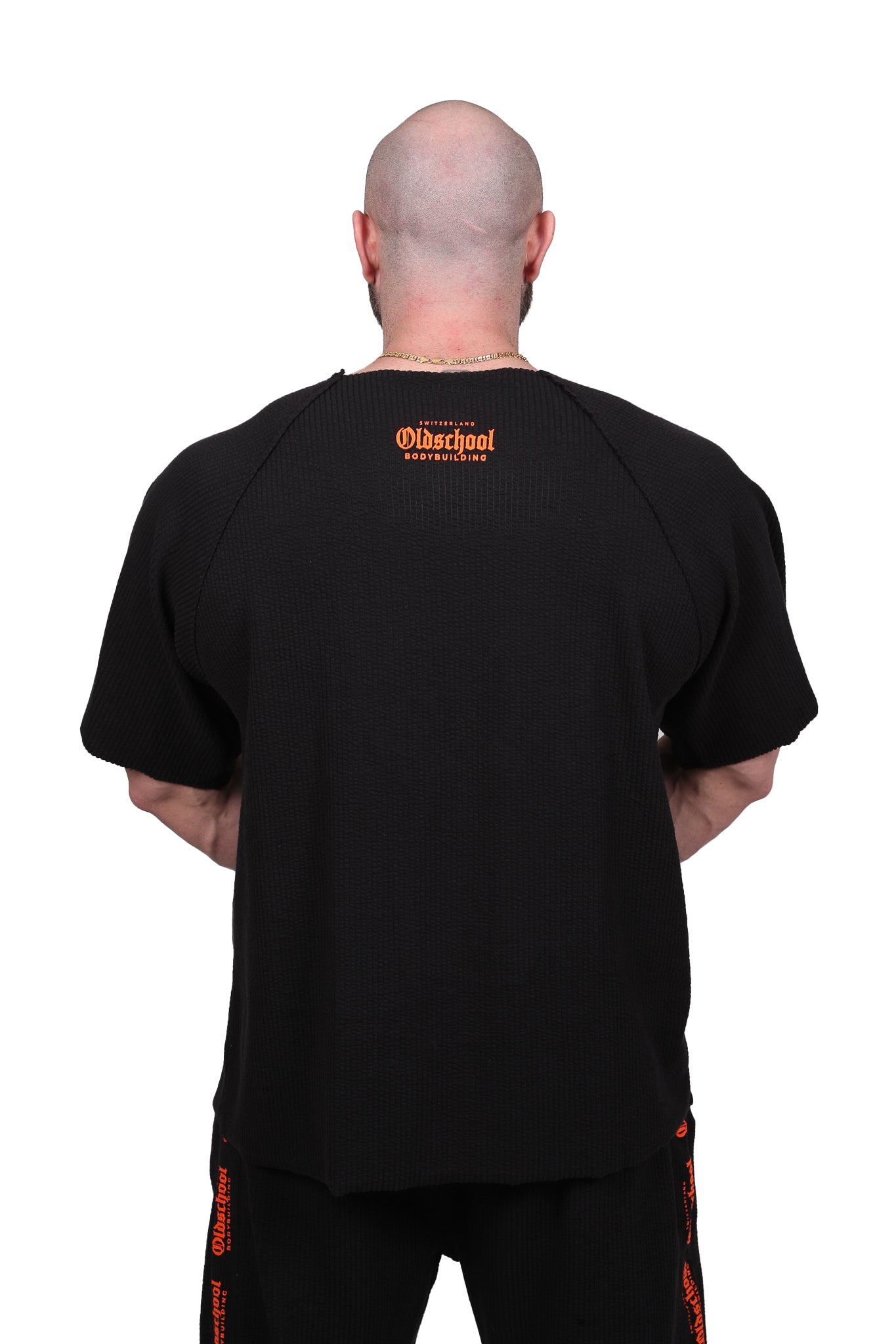 Oldschool Rip Rag Top Schwarz/Orange