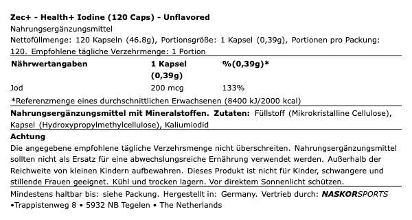 Gesundheit+ Jod (120 Kps.)