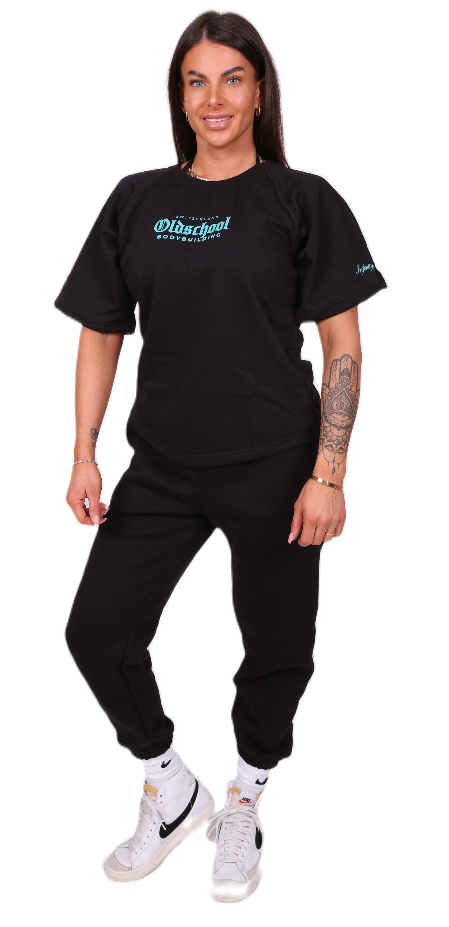 WOMENS INFINITY SHIRT SCHWARZ/TÜRKIS