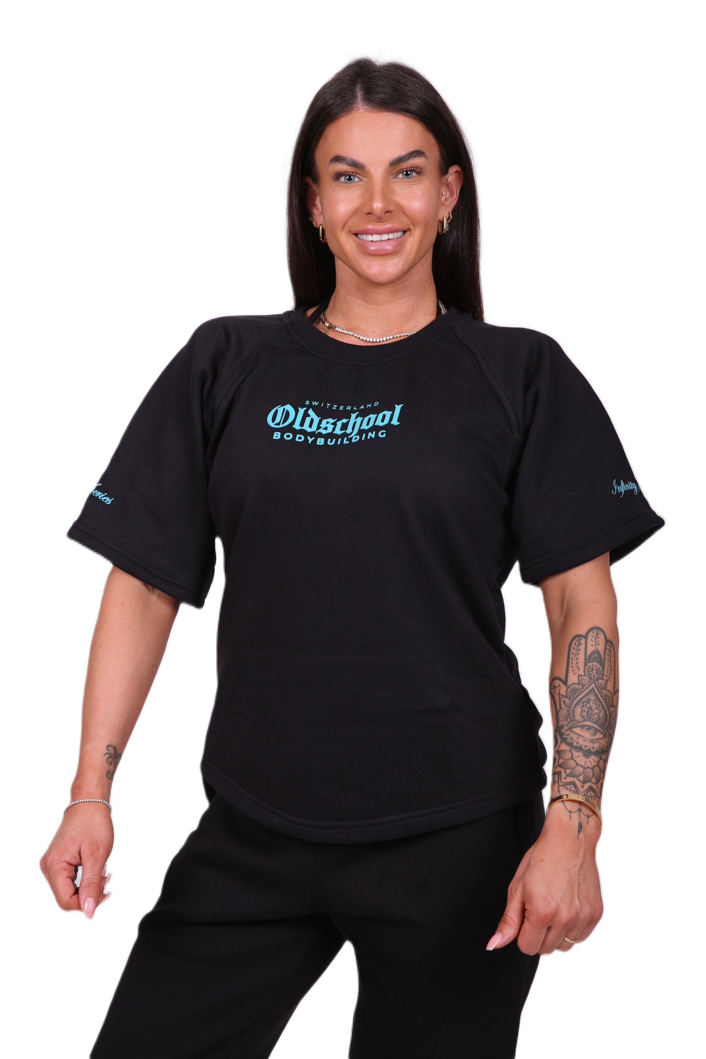 WOMENS INFINITY SHIRT SCHWARZ/TÜRKIS