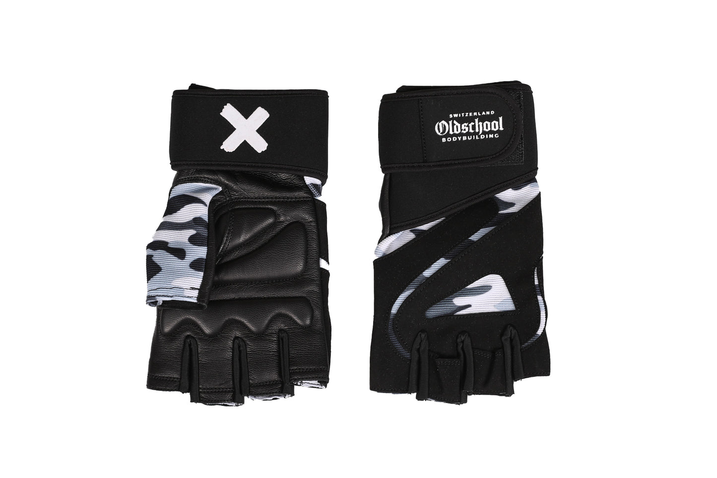 OLDSCHOOL BODYBUILDING - PRO GLOVES GRAU CAMO