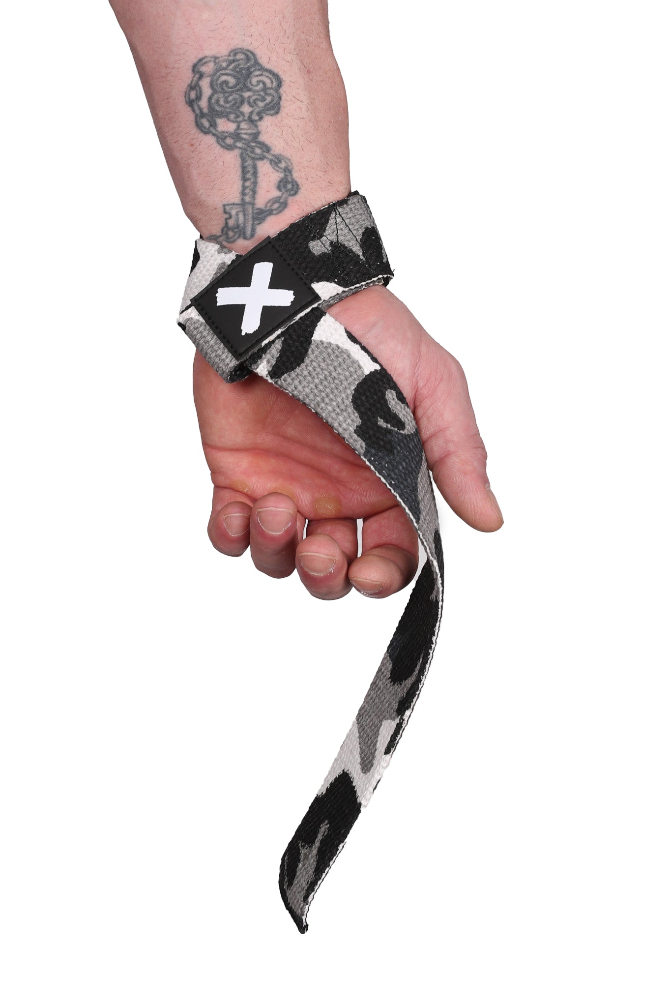 OLDSCHOOL BODYBUILDING - PADDED LIFTING STRAPS PRO GRAU CAMO
