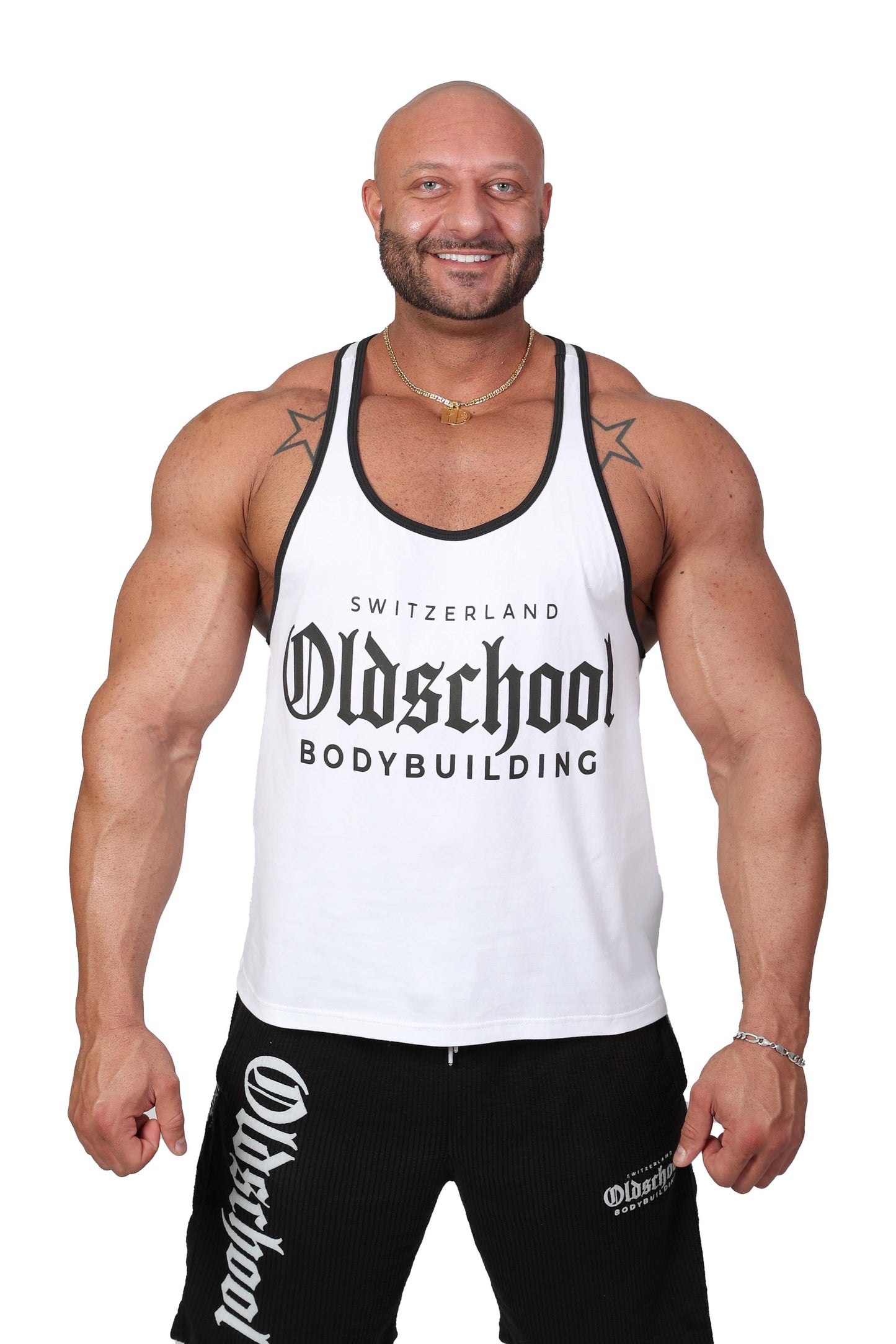 OLDSCHOOLBODYBUILDING CLASSIC STRINGER WEISS