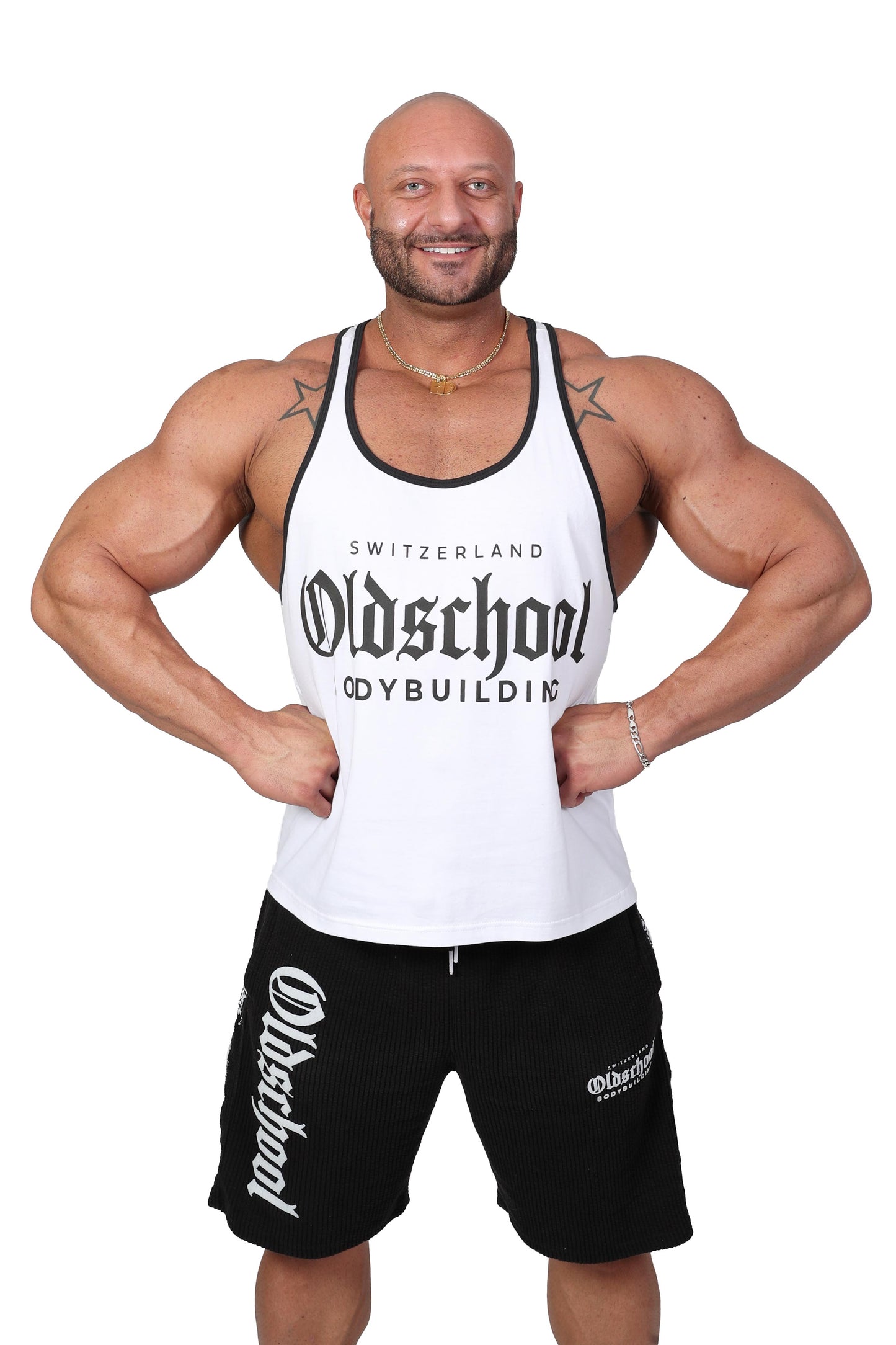 OLDSCHOOLBODYBUILDING CLASSIC STRINGER WEISS