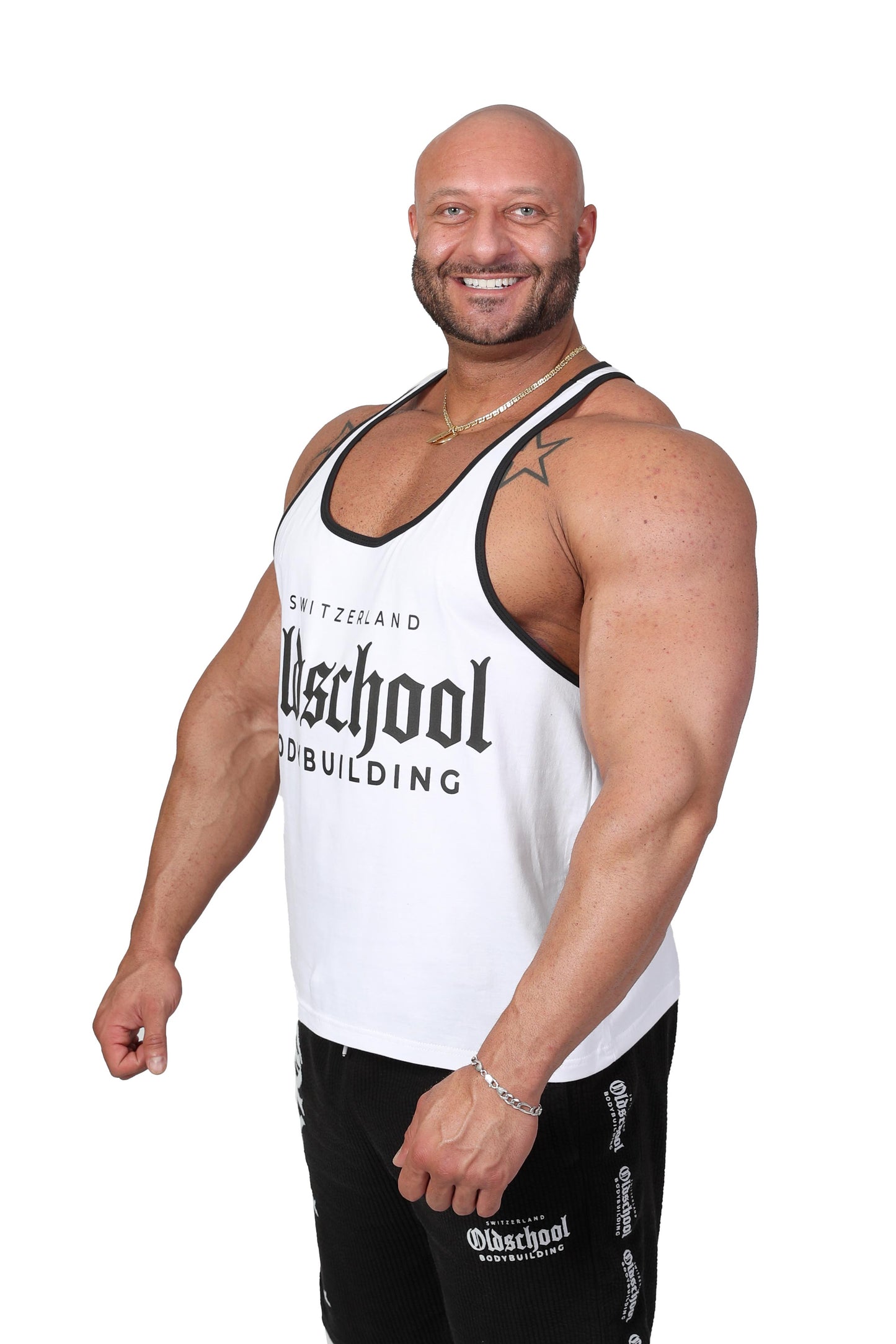 OLDSCHOOLBODYBUILDING CLASSIC STRINGER WEISS