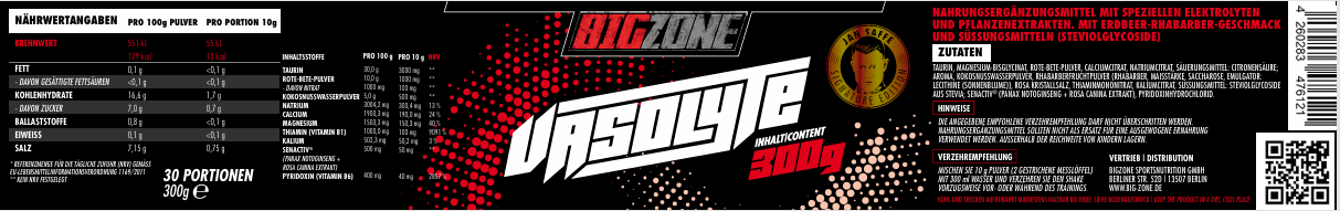 Big Zone Vasolyte (300g Dose)