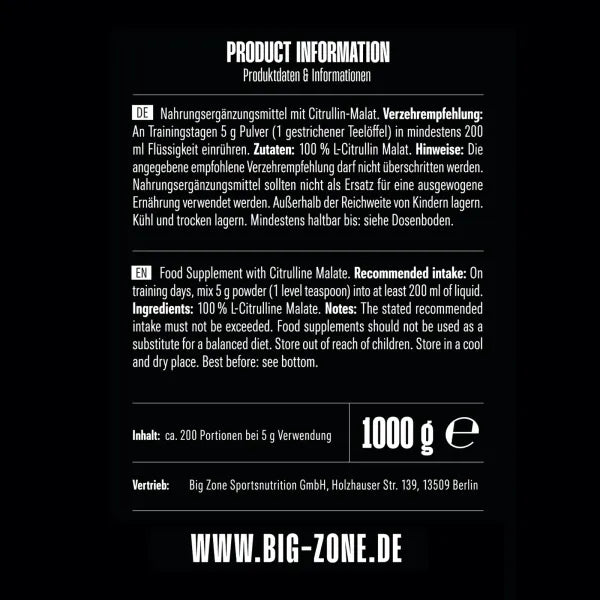 Big Zone L-Citrullin Malat (1000g)