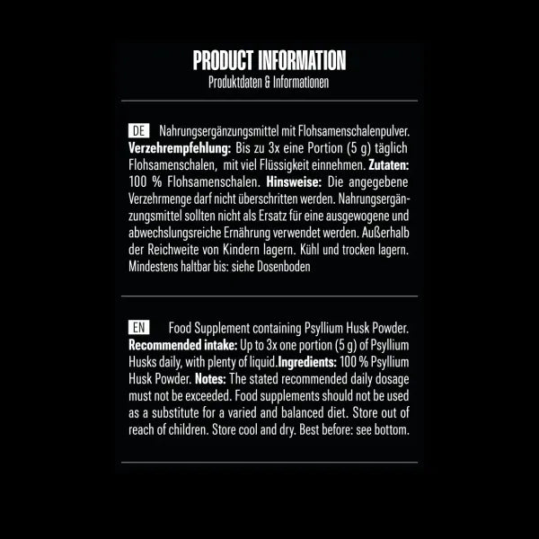 Big Zone Flohsamenschalenpulver 1kg • 200 Portionen