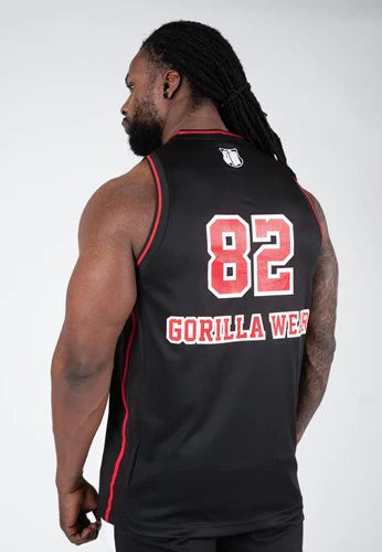 San Mateo Jersey Tank Top - Schwarz/Rot