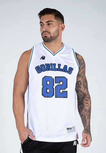 San Mateo Jersey Tank Top - Weiss/Blau