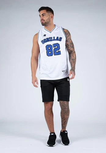 San Mateo Jersey Tank Top - Weiss/Blau