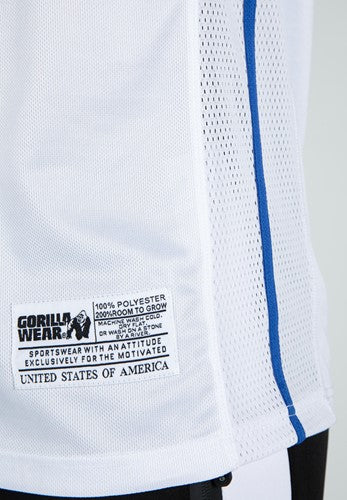 San Mateo Jersey Tank Top - Weiss/Blau