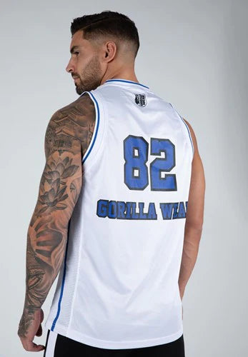 San Mateo Jersey Tank Top - Weiss/Blau
