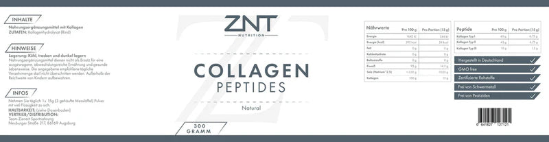 ZNT Nutrition Collagen Peptides 300g