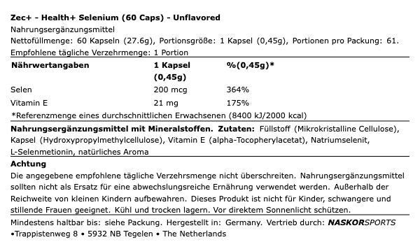 Health+ Selenium (60 Caps)
