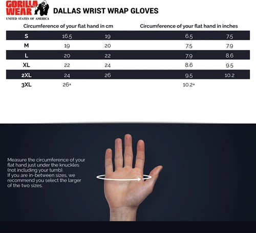 Dallas Wrist Wrap Gloves - Rot