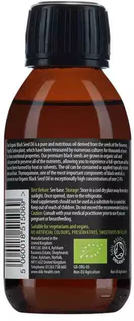 Kiki Health Black Seed Oil - Bio Schwarzkümmelöl, 125 ml Flasche