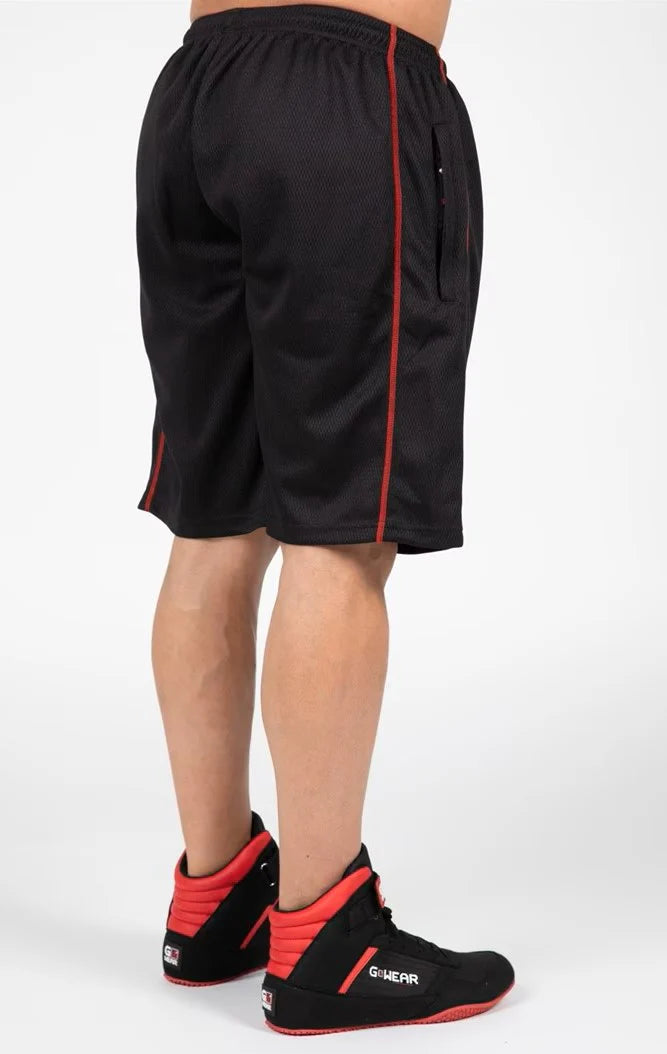 Gorilla Wear - Wallace Mesh Shorts - Schwarz/rot