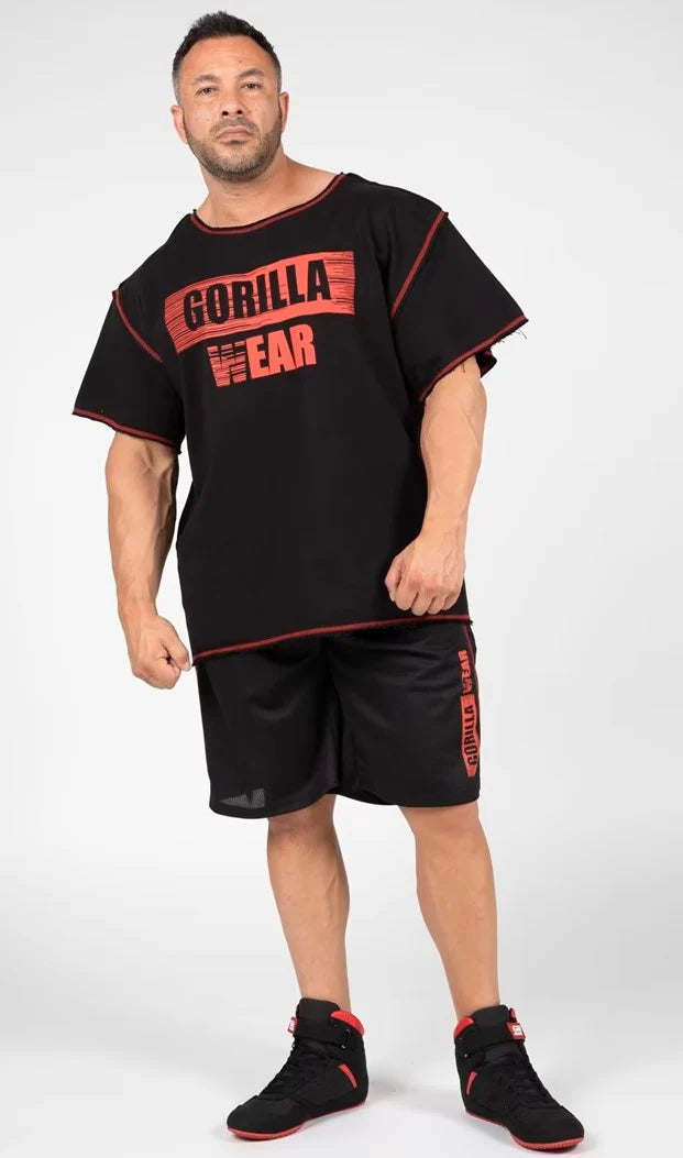 Gorilla Wear - Wallace Mesh Shorts - Schwarz/rot