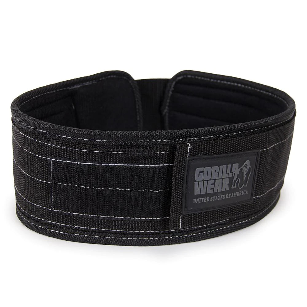 Gorilla Wear 4 Inch Nylon lifting Belt - Schwarz/Grau