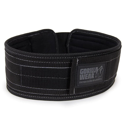Gorilla Wear 4 Inch Nylon lifting Belt - Schwarz/Grau