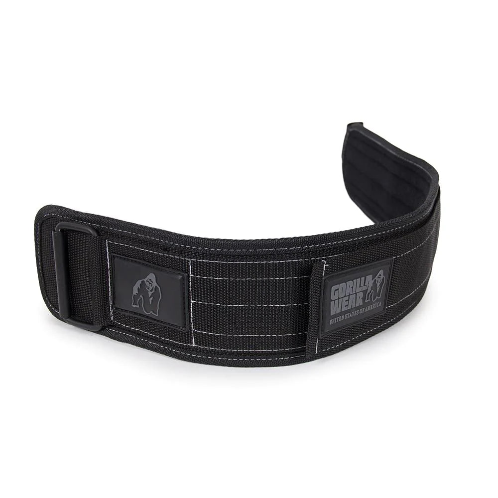 Gorilla Wear 4 Inch Nylon lifting Belt - Schwarz/Grau