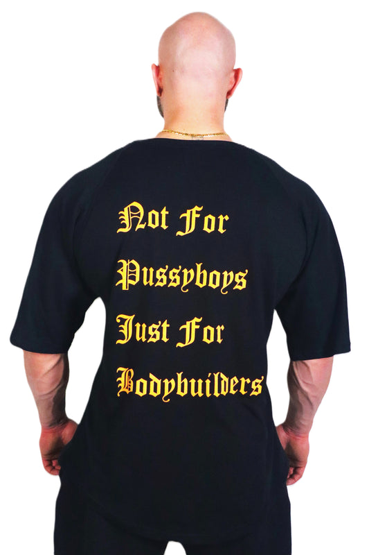 NOT FOR PUSSYBOYS SHIRT SCHWARZ/NEONORANGE