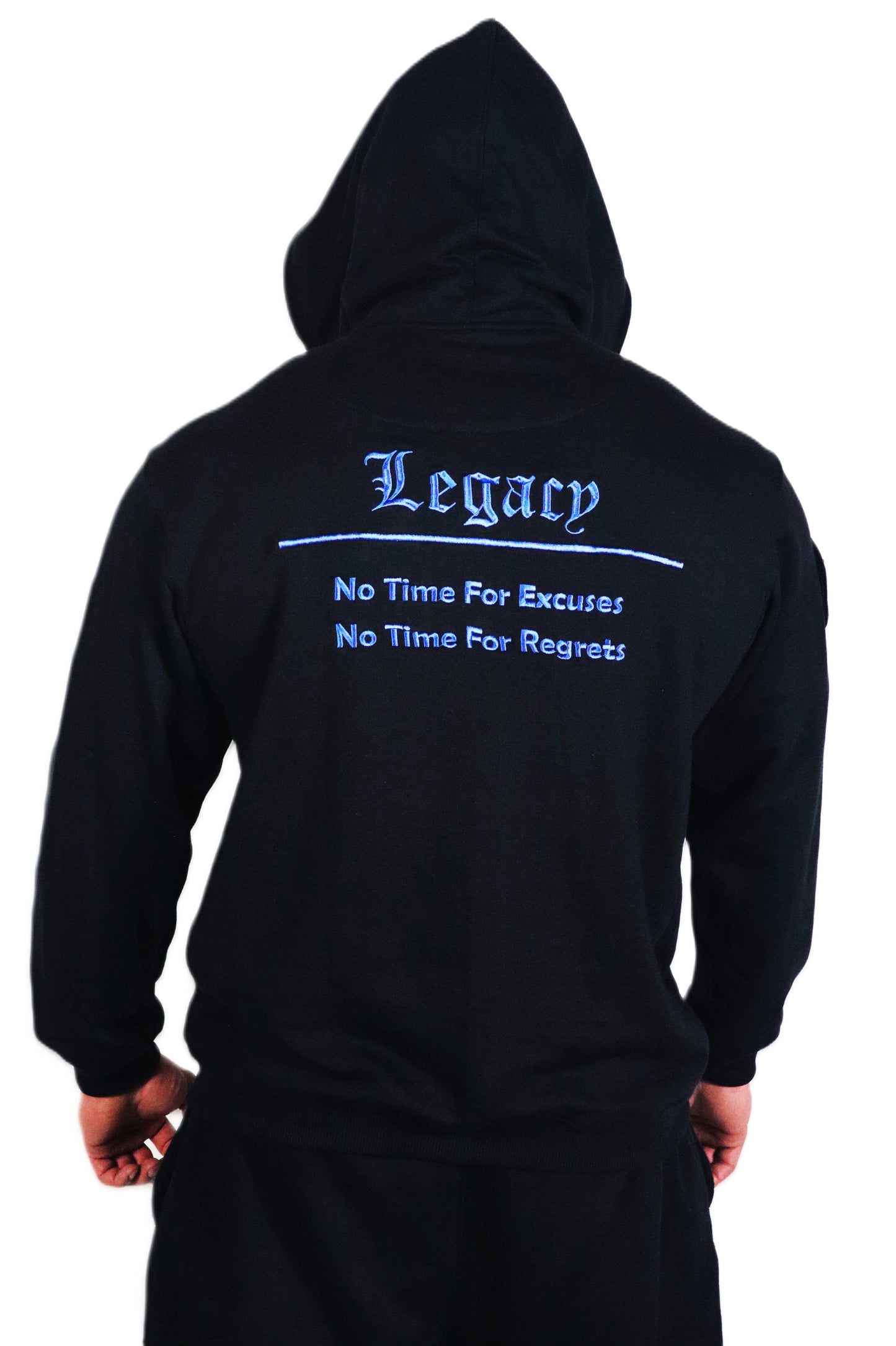 LEGACY BADGES ZIPPED HOODIE SCHWARZ/BLAU