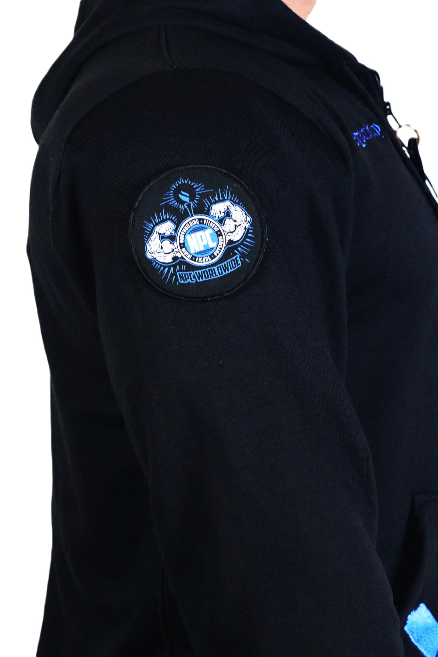 LEGACY BADGES ZIPPED HOODIE SCHWARZ/BLAU
