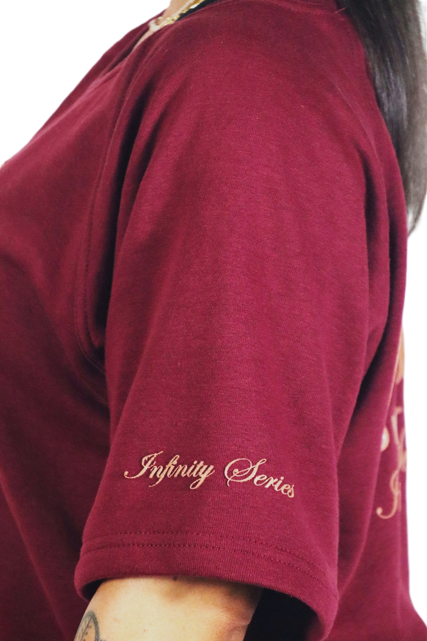 INFINITY SERIES CLASSIC OVERSIZED SHIRT BORDEAUX/GOLD