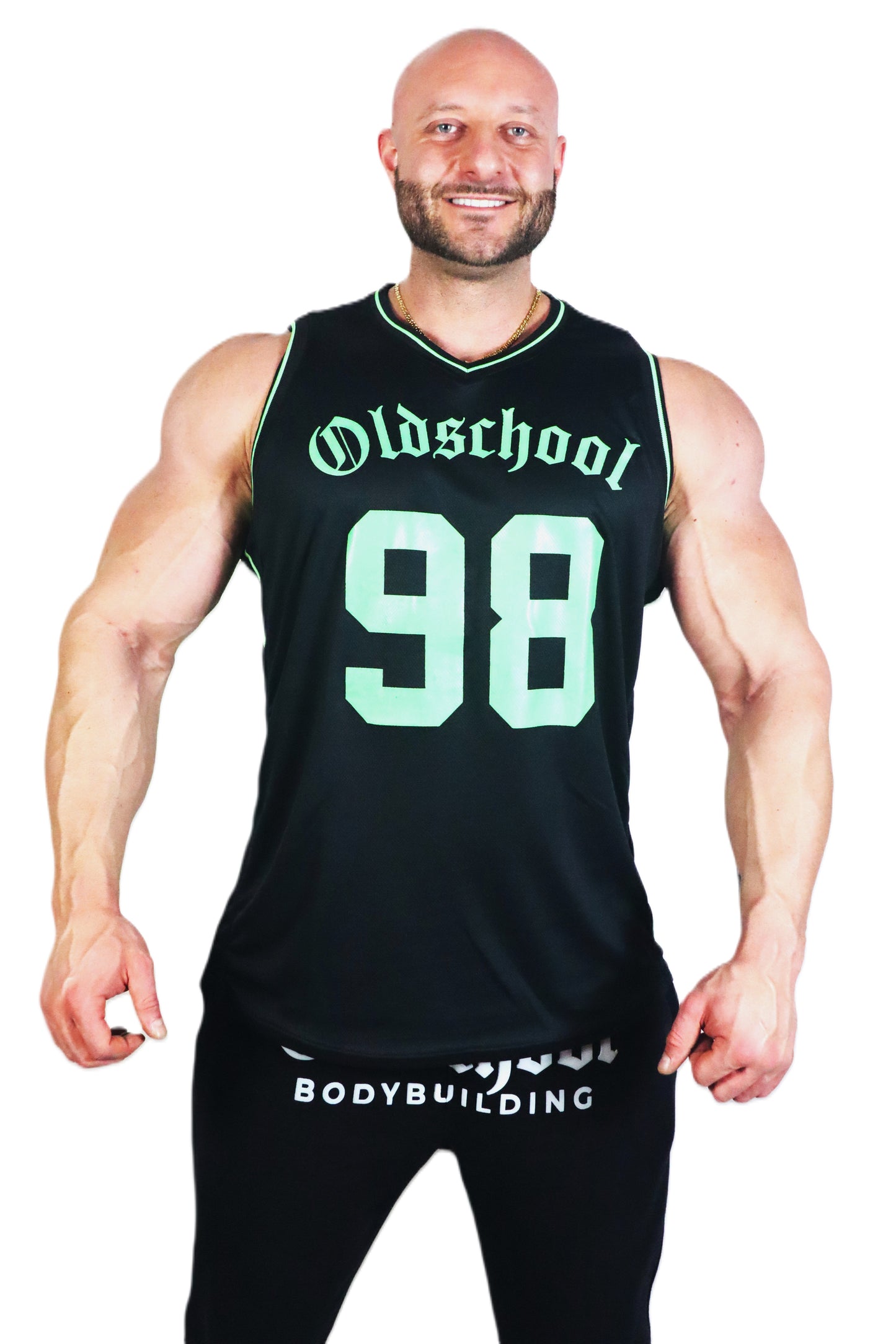 98 TANK TOP SCHWARZ/NEON GRÜN