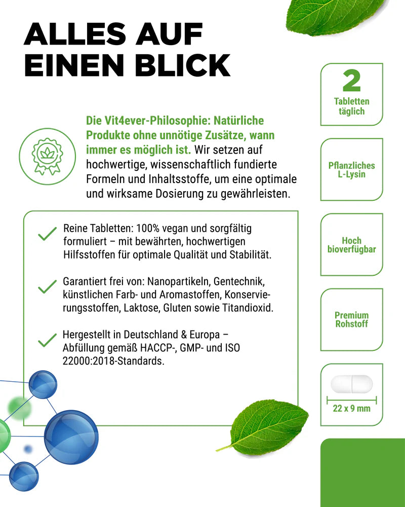 Vit4ever L-Lysin 1000 mg hochdosiert