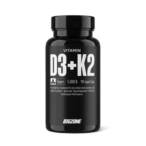 Big Zone Vitamin D3 + K2 Liquid Caps (90 Kapseln)