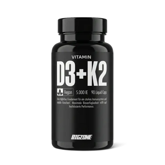 Big Zone Vitamin D3 + K2 Liquid Caps (90 Kapseln)