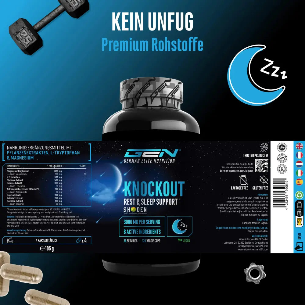 GEN - Knockout - Sleep & Recover Support, 120 Kapslen