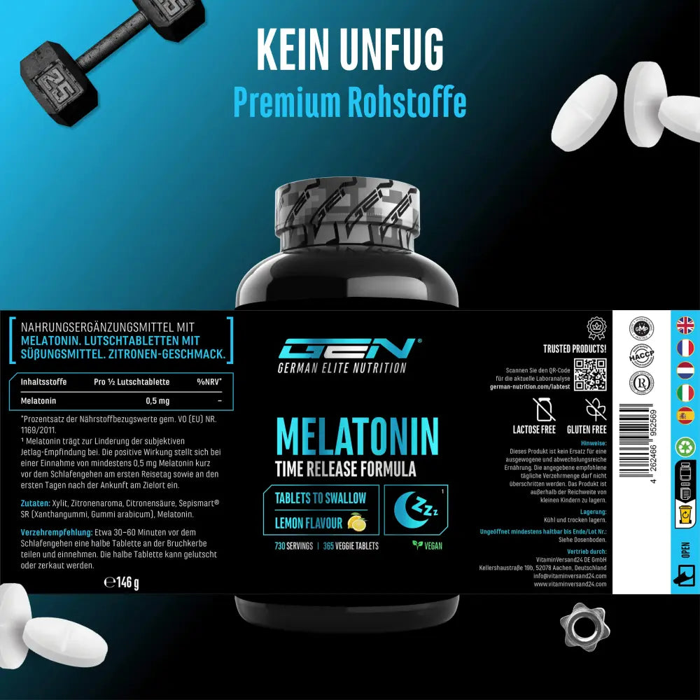 GEN Melatonin - Time Release, 365 Tabletten