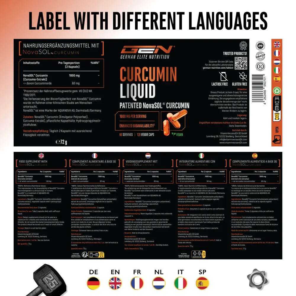 GEN Curcuma NovaSol® - 500mg , 120 Kapseln