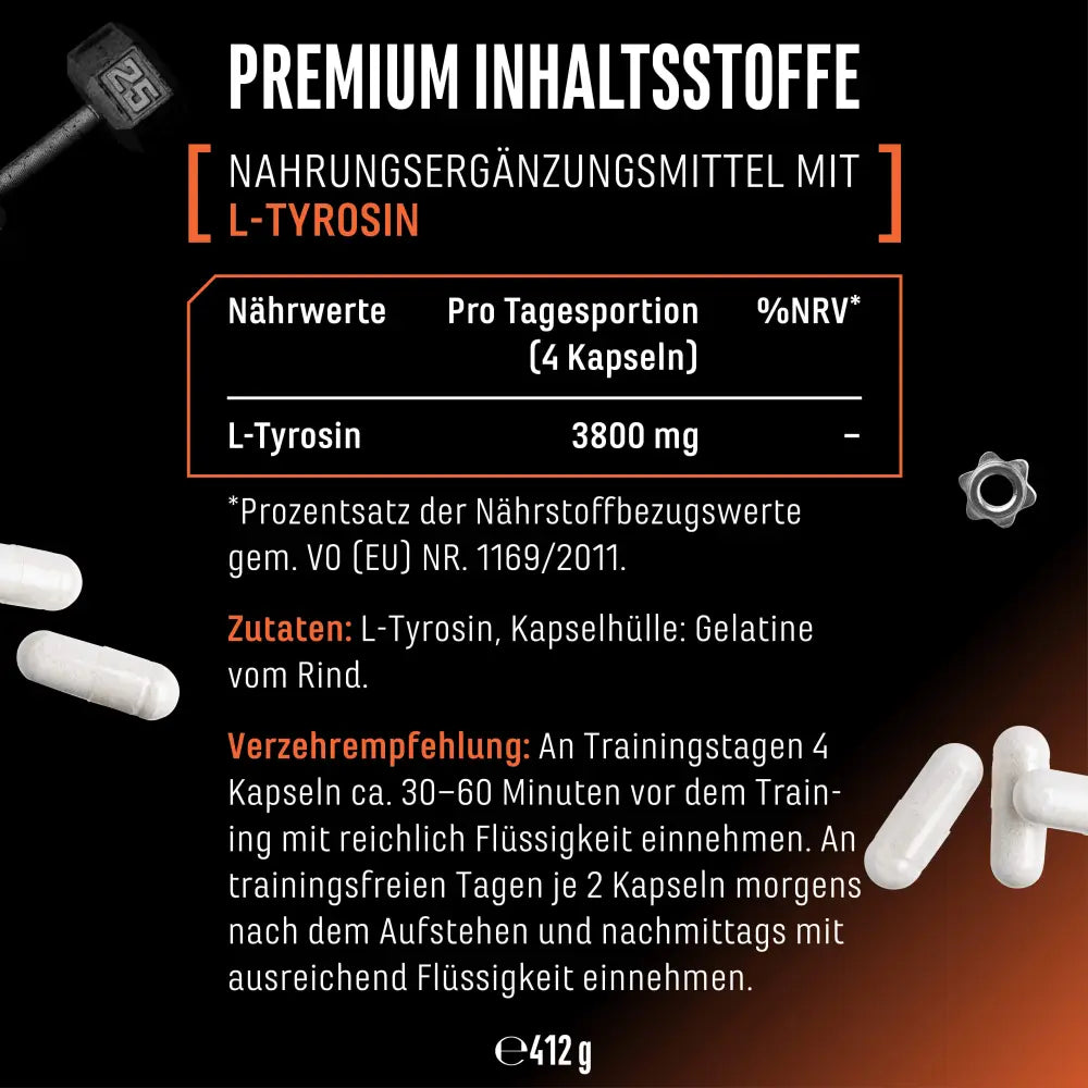 L-Tyrosin Ultra - 365 Kapseln GEN