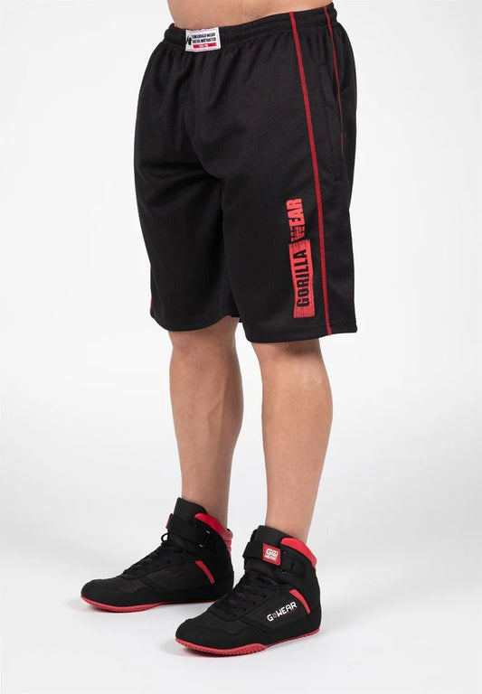 Gorilla Wear - Wallace Mesh Shorts - Schwarz/rot