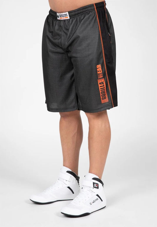 Gorilla Wear - Wallace Mesh Shorts - Grau/Orange
